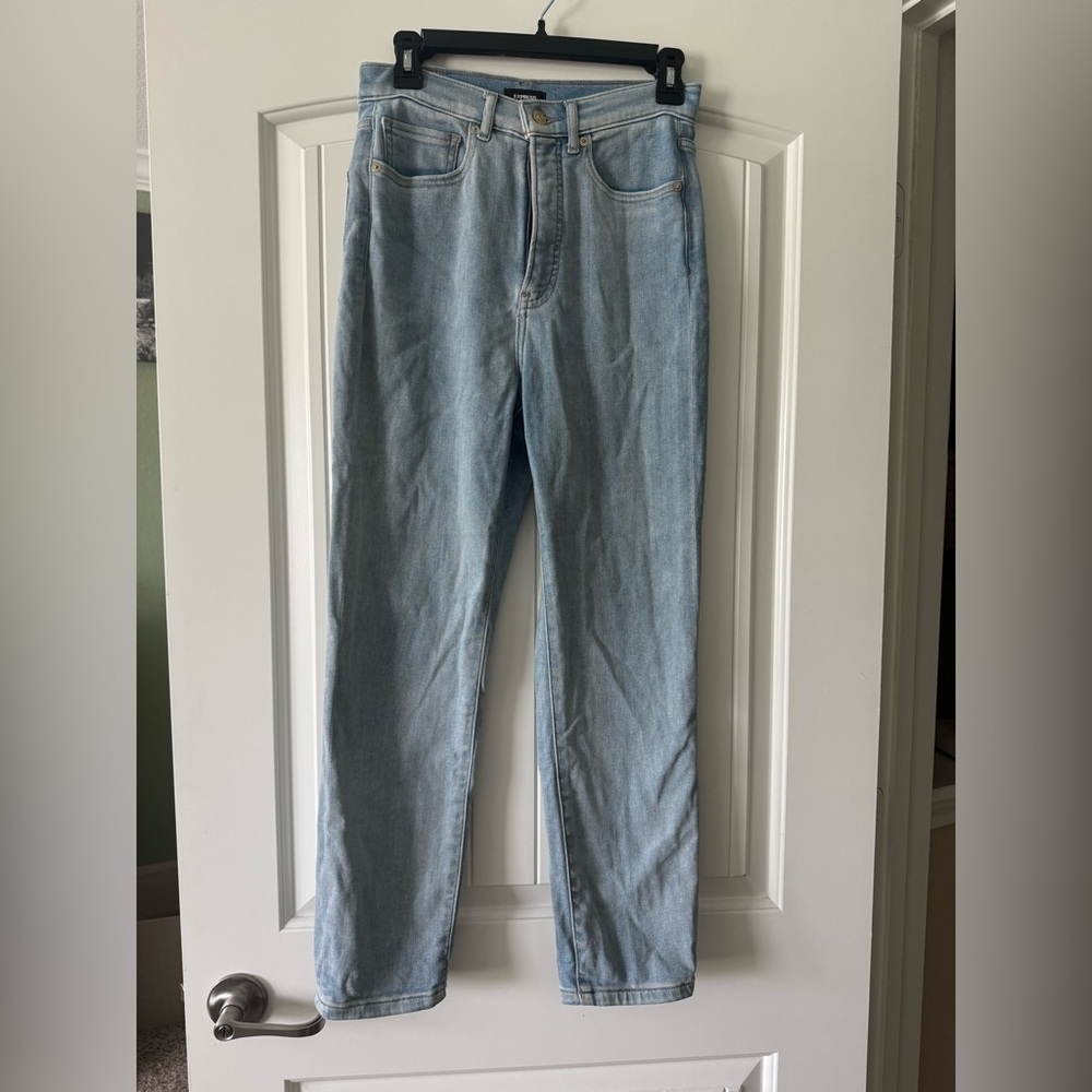 Express Light Wash High Waisted Denim Jeans